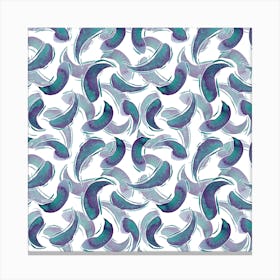 Blue Strokes Pattern Canvas Print