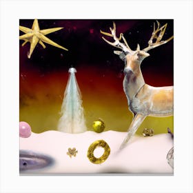 Christmas Reindeer 002 1 Canvas Print