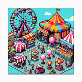 8-bit carnival Canvas Print