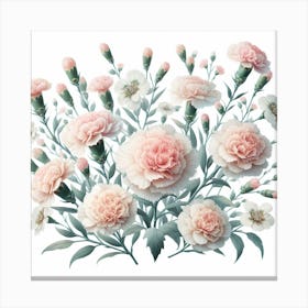 Flowers of Carnation Canvas Print