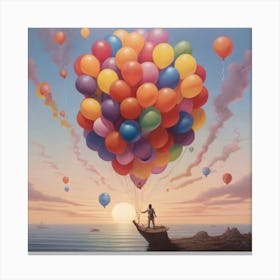 Rainbow Balloons 2 Canvas Print