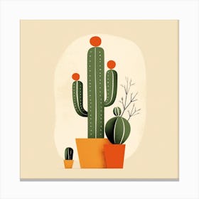 Cactus Illustration Art 30 Canvas Print