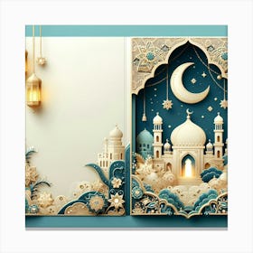 Muslim Greeting Card 10 Canvas Print