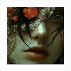 Woman With Red Eyes 1 Canvas Print