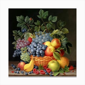 A collection of different delicious fruits 5 Canvas Print