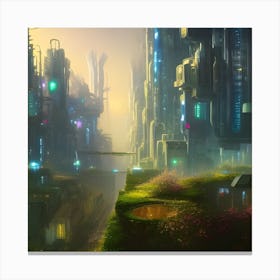 Futuristic City 6 Canvas Print