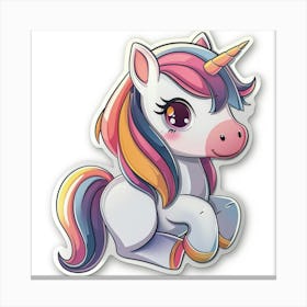 Unicorn Sticker 36 Canvas Print