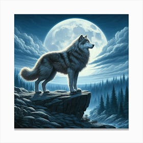 Wolf in wild Canvas Print