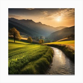 Sunset In The Valley 7 Canvas Print
