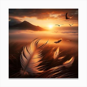 Feathers In The Wind Canvas Print