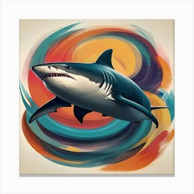 Shark In The Ocean Canvas Print