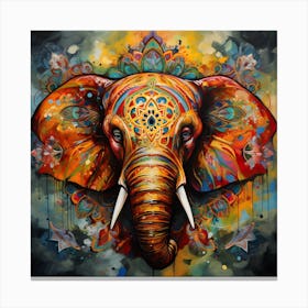 Elephant Series Artjuice By Csaba Fikker 036 Canvas Print