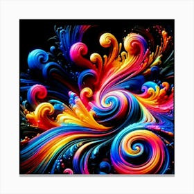 Colorful Swirls 1 Toile