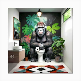 Gorilla's Private Time Canvas Print