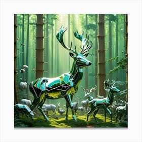 Engineered Forest 3 Canvas Print