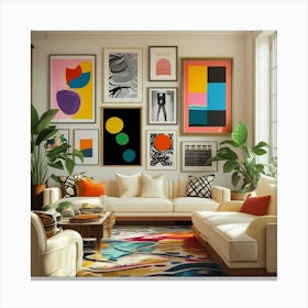 Modern Living Room 2 Canvas Print