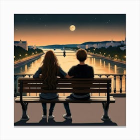 By the Danube with Marlena Canvas Print