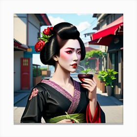 Geisha 12 Canvas Print