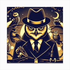 Detective Owl Canvas Print