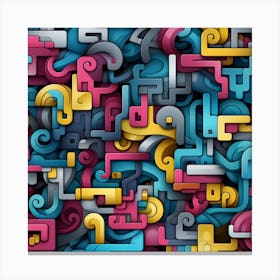 Random Abstract Pattern Canvas Print
