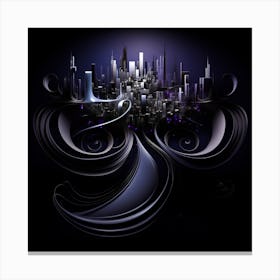 Abstract Fractal City 2 Canvas Print