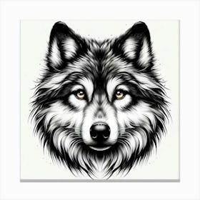 Wolf Head Tattoo Canvas Print