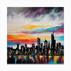 Sunset Cityscape Canvas Print