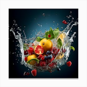 Fruit Splash 16 Canvas Print