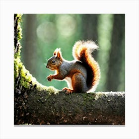 Squirrel In The Forest 1 Canvas Print