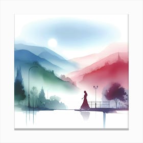 Watercolor Landscape 5 Canvas Print