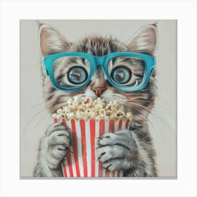 Cat In Glasses 10 Canvas Print