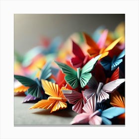 Origami Butterflies Canvas Print