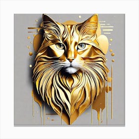 Golden Cat 6 Canvas Print