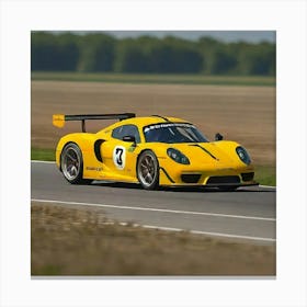 Yellow Porsche 918 Canvas Print