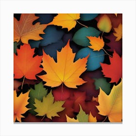 Autumn's Symphony of Leaves 10 Canvas Print