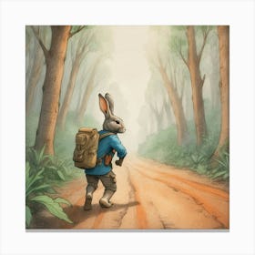 Rabbit In The Woods 16 Canvas Print