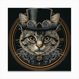 Steampunk Cat 28 Canvas Print