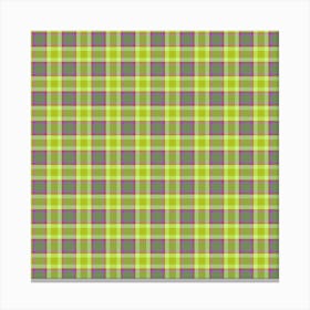 Green And Purple Plaid 2 Canvas Print