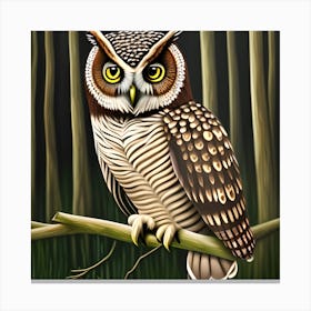 Watching Owl Canvas Print