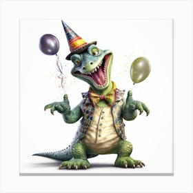 Dinosaur Birthday Party Canvas Print