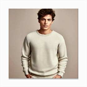 Mock Up Jumper Blank Plain Sweater Pullover Knit Cotton Wool Fleece Soft Comfy Cozy M (8) Canvas Print