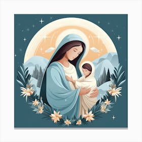 Jesus And Mary 15 Canvas Print