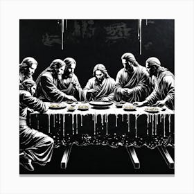 resembles the painting "The Last Supper" Canvas Print