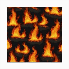 Realistic Fire Flat Surface For Background Use (68) Canvas Print