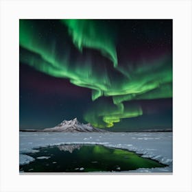 Aurora Borealis Over Iceland Canvas Print