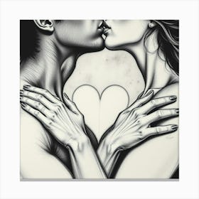 Kissing Couple 2 Canvas Print