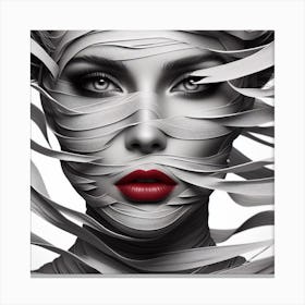 Abstract Portrait Of A Woman 2 Canvas Print