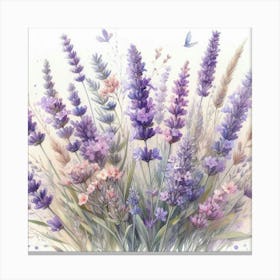 Lavender Flowers 4 Canvas Print