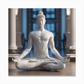 Buddha In Lotus Posture Meditation Canvas Print