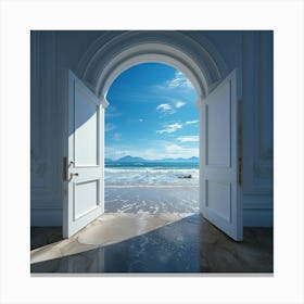 Open Door To The Ocean Canvas Print